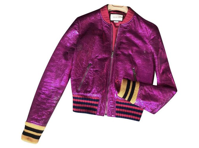 Gucci 6,9K$ leather jacket Purple  ref.223471