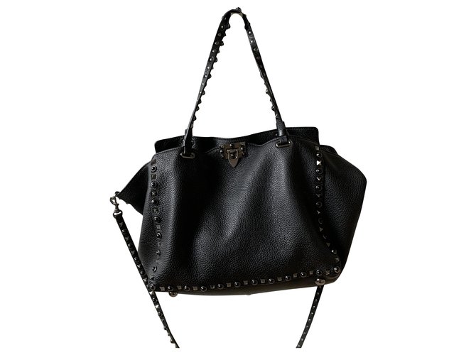 Valentino Handbags Black Leather  ref.223484