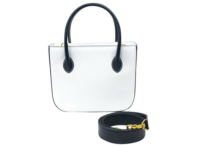 Céline Celine handbag White Leather  ref.223525