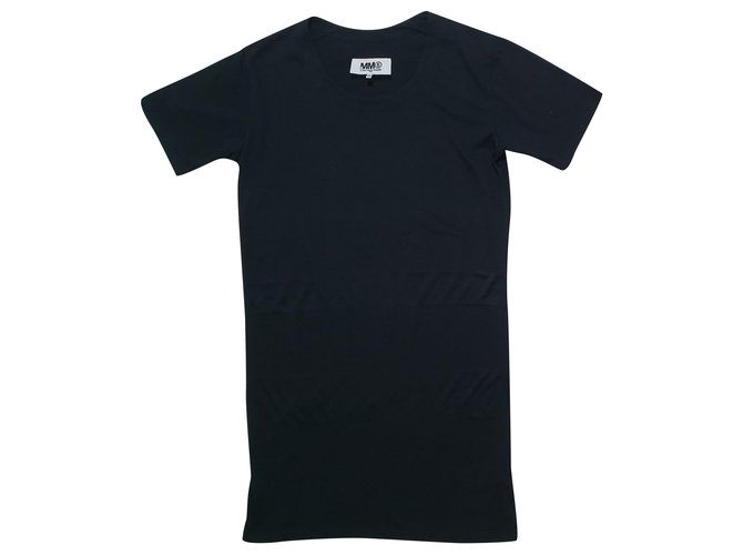Mm6 Dresses Black Cotton Polyester  ref.223544