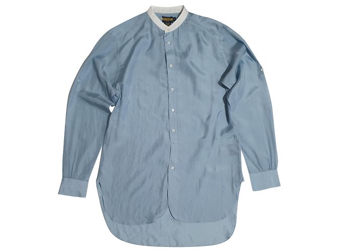 Camicia Rugby Ralph Lauren in seta blu