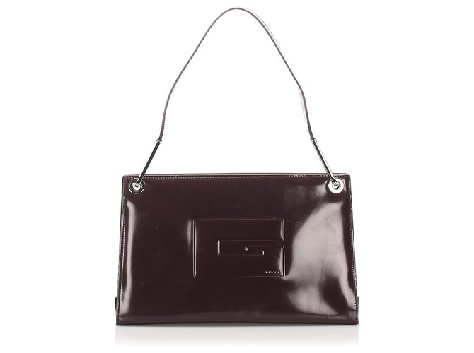 gucci red leather tote