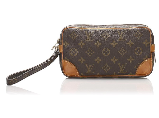 Louis Vuitton Brown Monogram Marly Dragonne PM Leather Cloth  ref.223663