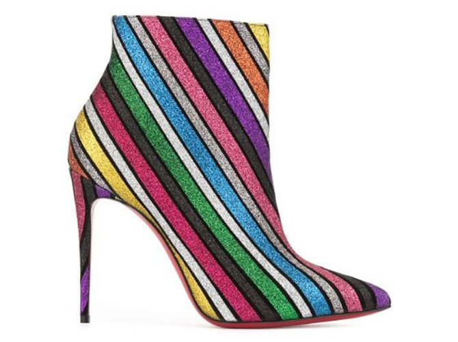 Christian Louboutin Multi So Kate Booty 100 Suede Leather Boots Multiple colors  ref.223678