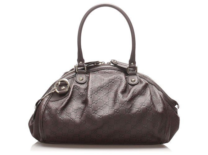 Gucci Brown Guccisima Sukey Shoulder Bag Dark brown Leather Pony-style calfskin  ref.223717