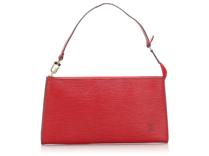Louis Vuitton Red Epi Pochette Accessoires Rosso Pelle  ref.223723
