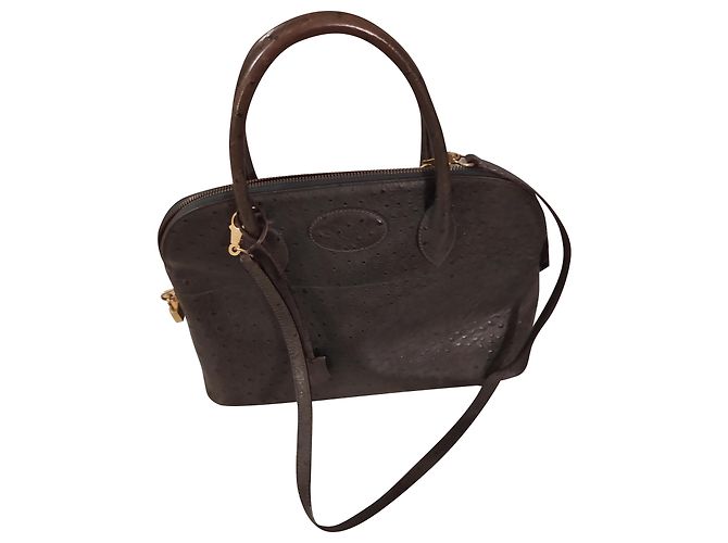Sac à main Hermès Bolide Cuir Vert Foncé