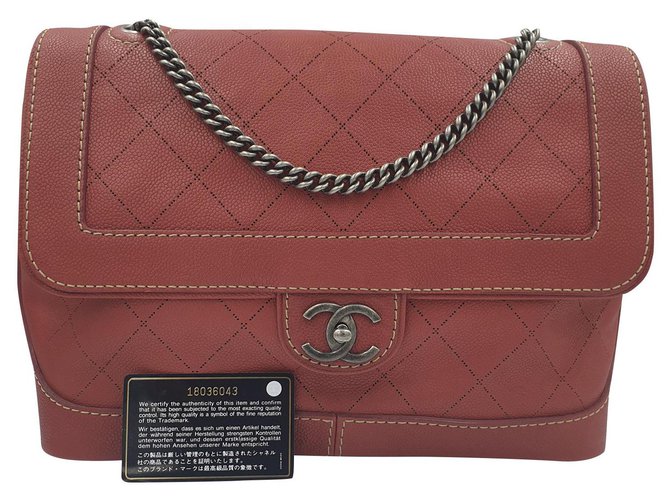 Timeless Chanel Handbags Red Leather  ref.223762