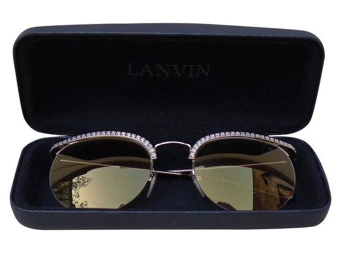 Lanvin Des lunettes de soleil Plastique Doré  ref.223765