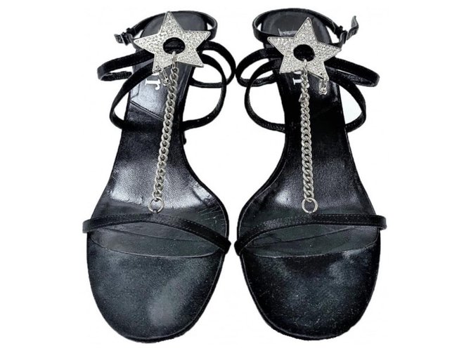 Christian Dior Heels Black Satin  ref.223779