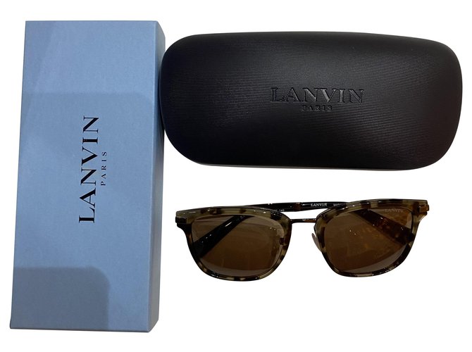 Lanvin Sonnenbrille Grau Kunststoff  ref.223829