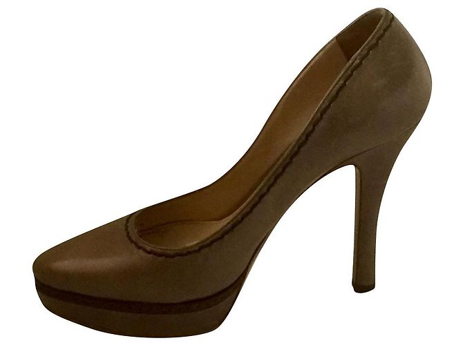 Prada mushroom coloured plateau pumps Brown Beige