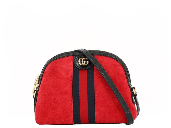 Gucci Shoulder Bag Red Suede  ref.223900