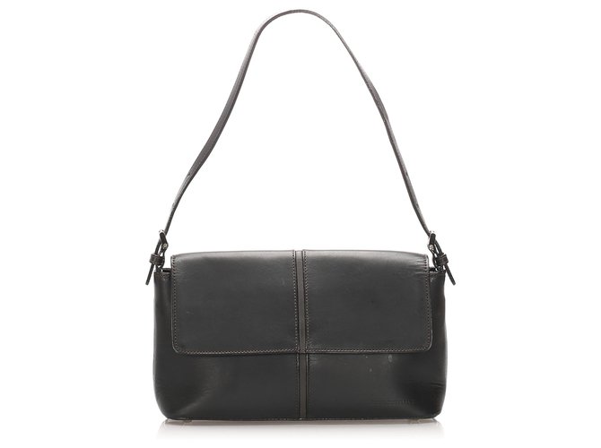 Burberry Black Leather Baguette Pony-style calfskin  ref.223974