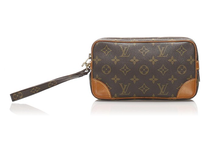 Louis Vuitton Brown Monogram Marly Dragonne PM Leather Cloth  ref.223977