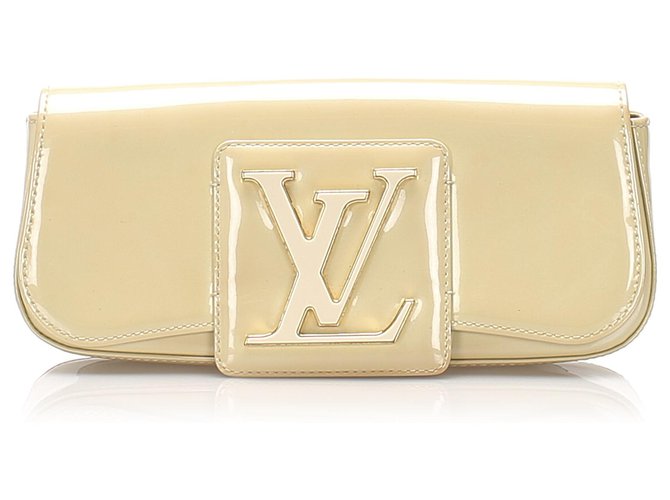 Louis Vuitton Brown Sobe Clutch Bag Braun Beige Leder Lackleder  ref.224015