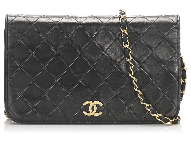 Chanel Black Classic CC Lambskin Leather Flap Bag  ref.224041