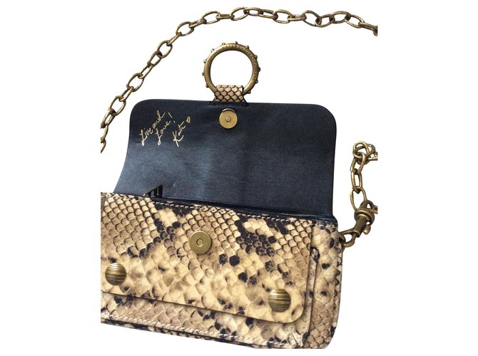 Zadig & Voltaire Kate love Python print Leather  ref.224120