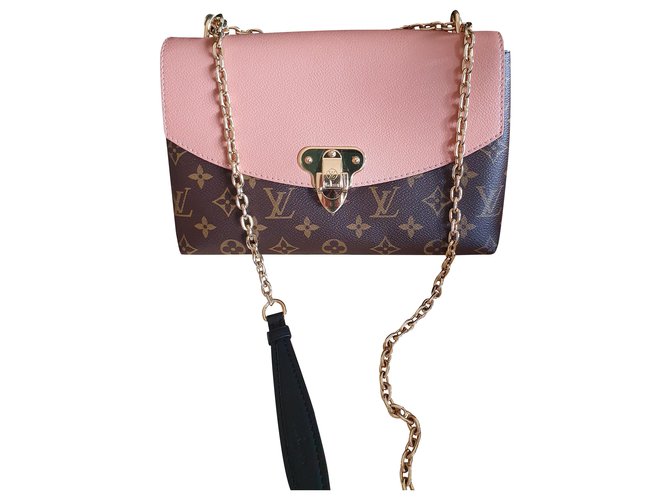 Louis Vuitton Saint Placide Braun Pink Leder  ref.224156