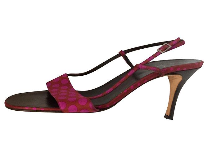 Sandali Kate Spade con pois Rosa Rosso