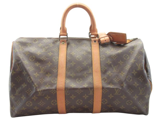 Louis Vuitton Keepall 45 Brown Cloth  ref.224251
