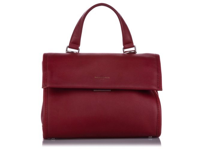 Balenciaga Red Tools Leather Satchel Pony-style calfskin  ref.224359