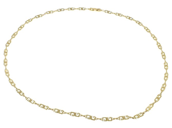 Givenchy Gold gefütterte G Link Halskette Golden Metall  ref.224380