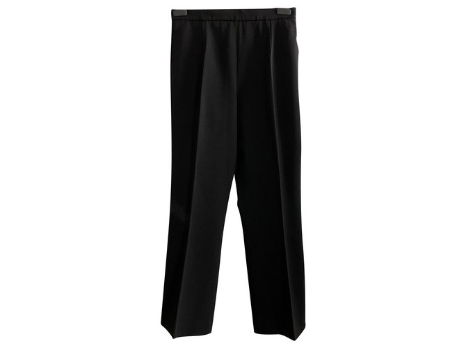 Yves Saint Laurent Pantalon vintage en laine noire YSL Rive Gauche  ref.224407