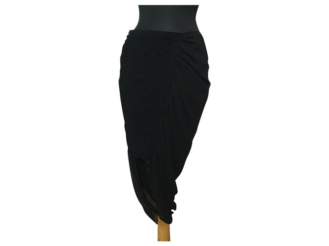 Alexander Mcqueen Skirts Black Polyester  ref.224516