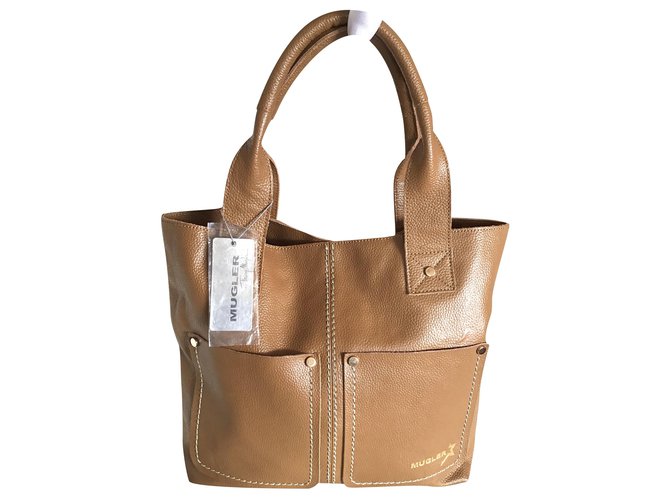 Thierry Mugler Handbags Cognac Leather  ref.224534
