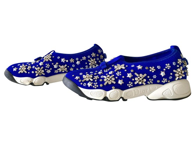 Sneakers Dior Fusion Toile Bleu  ref.224553