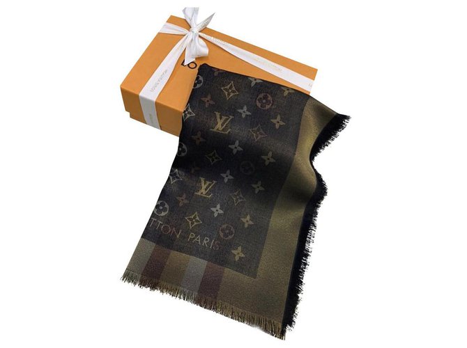 Louis Vuitton Monogramm shine Brown Wool  ref.224555