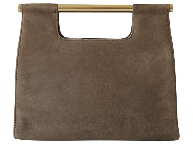 Chanel Handbags Beige Suede  ref.224556