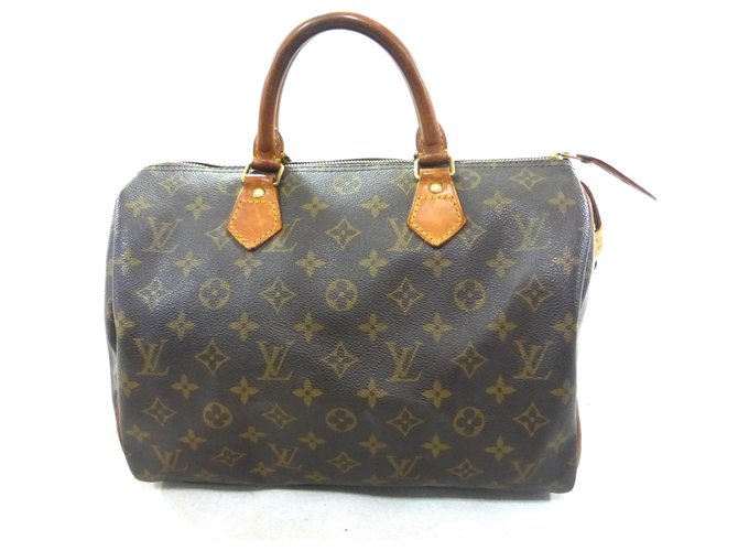 Louis Vuitton Speedy 30 Monogram Brown Leather  ref.224567
