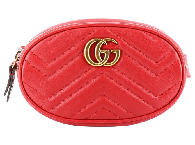 GUCCI MARMONT Red Pony-style calfskin  ref.224603