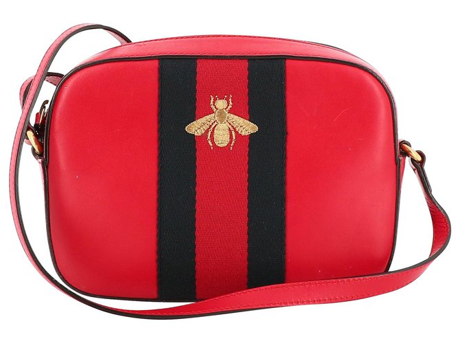 Gucci Shoulder Bag Red Leather  ref.224604