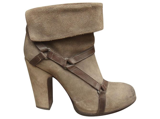 Sartore Stiefeletten Beige Wildleder Größe 35