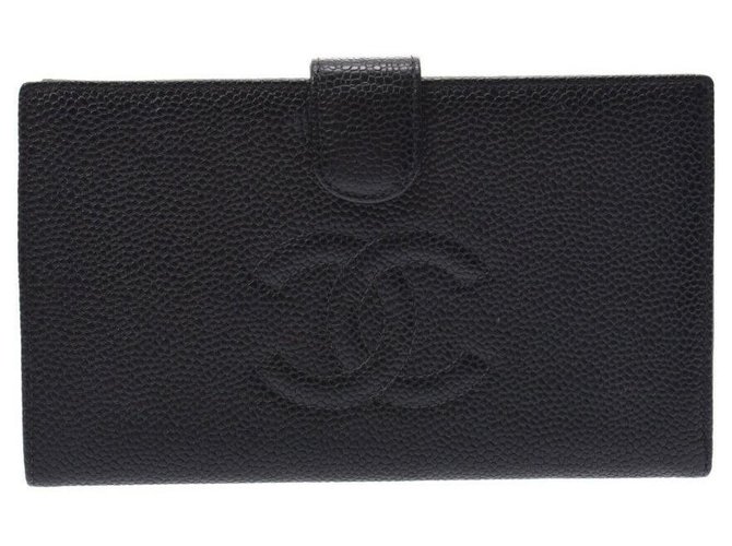 Chanel Sword wallet Black Leather  ref.224705