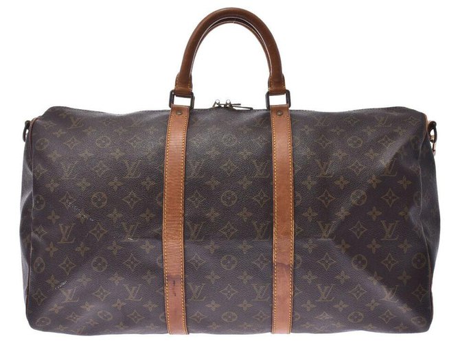 Louis Vuitton Keepall 50 Brown Cloth  ref.224716