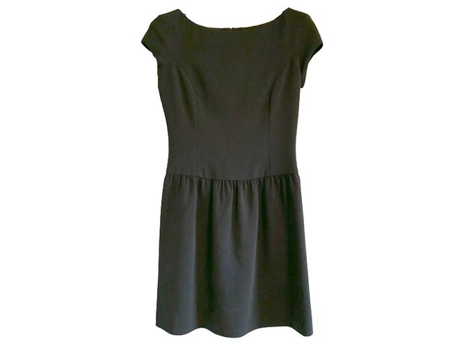 Ralph Lauren Collection Vestido de noche de lana Negro  ref.224753