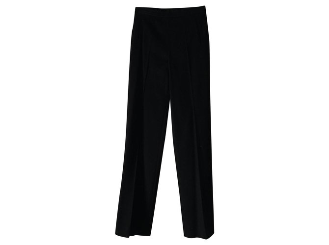 Calça preta Max Mara Studio Preto Poliéster Triacetato  ref.224799