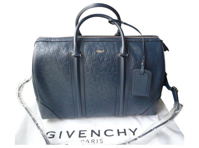 GIVENCHY New blue Bowling bag GM Navy blue Leather  ref.224802