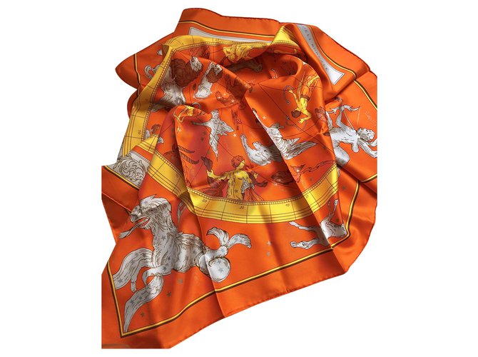 Hermès sciarpe Arancione Seta  ref.224829
