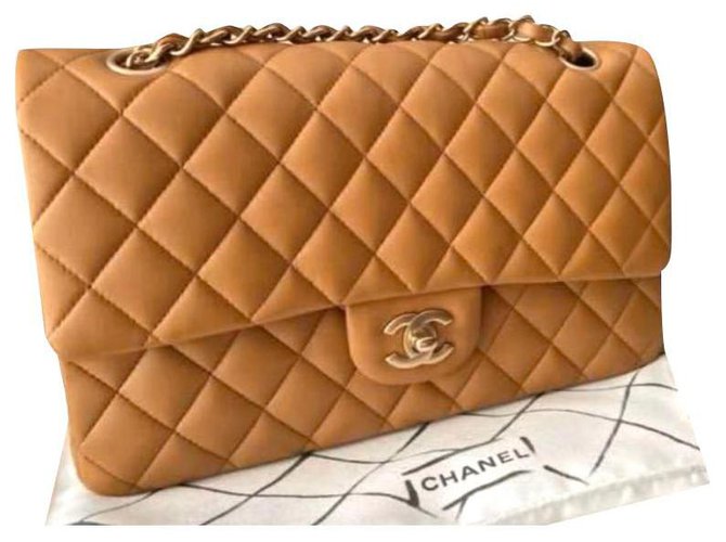 Chanel medium Timeless  classic lined flap bag Caramel Leather  ref.224847
