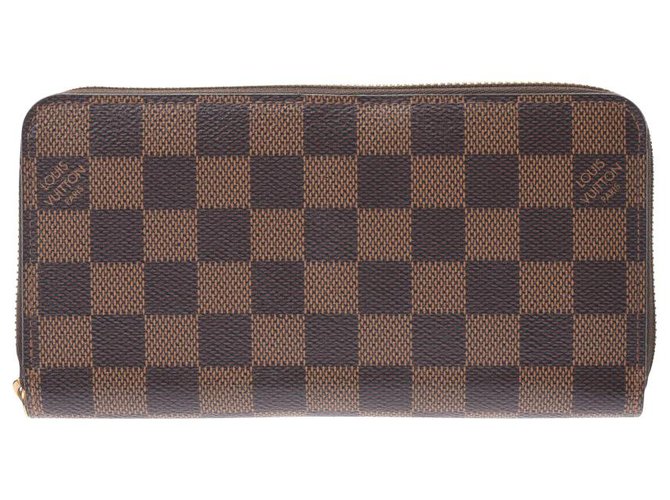Louis Vuitton Zippy Wallet Brown Cloth  ref.224893