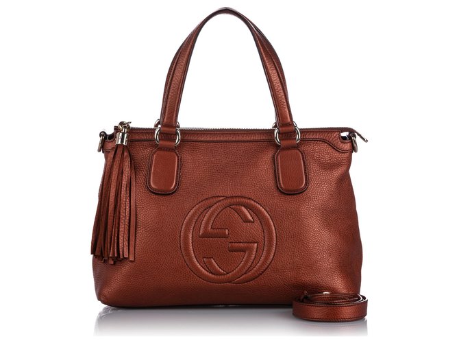 Gucci Red Soho Working Satchel Leather Pony-style calfskin  ref.224957