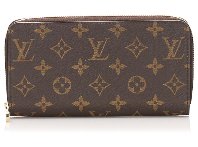 Louis Vuitton Brown Monogram Zippy Wallet Braun Leinwand  ref.224970