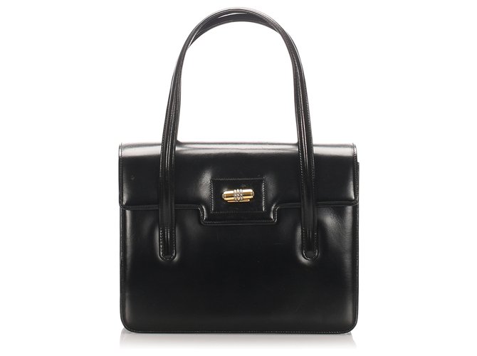 Gucci Black Leather Handbag Pony-style calfskin  ref.224976