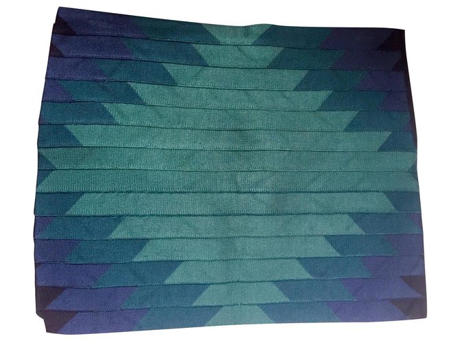 Autre Marque Jupe bandeau par Haute Hippie Rayon Bleu Vert Turquoise  ref.225097