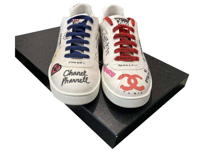 Chanel Bianco Tela  ref.225104